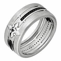 Обручальные кольца прочие из белого золота c бриллиантом 01О620291Ч