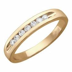 Кольцо из красного золота c бриллиантом 01К615999