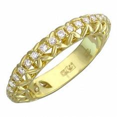 Обручальные кольца прочие из желтого золота c бриллиантом 01О646557