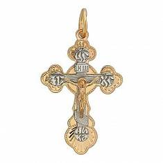 Крест из комбинированного золота 01Р760648
