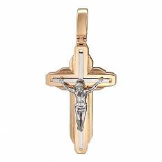 Крест из комбинированного золота 01Р060755