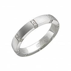 Обручальные кольца прочие из белого золота c бриллиантом 01О620368