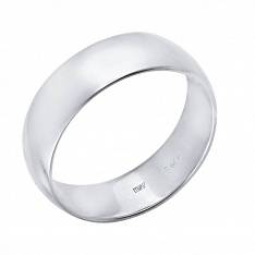 Обручальные кольца гладкие из белого золота 01О020378