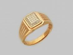 Кольцо из комбинированного золота c фианитом 01Т162498