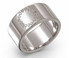 Кольцо из серебра плоское с фианитами G-100-04-4-18-808Ф16