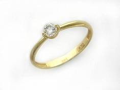 Кольцо из желтого золота c бриллиантом 01К644699