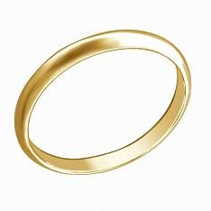 Обручальные кольца гладкие из желтого золота 01О030013