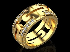 Обручальное кольцо с бриллиантами 3368842