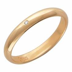 Обручальные кольца прочие из красного золота c бриллиантом 01О610137
