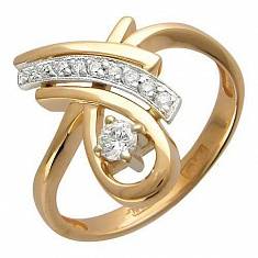 Кольцо из комбинированного золота c фианитом 01К165051