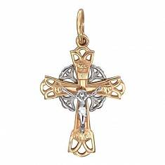 Крест из комбинированного золота 01Р060722