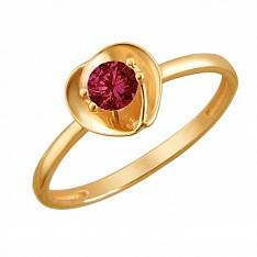 Кольцо из красного золота c фианитом 01К2111471-9