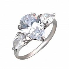 Кольцо из серебра c фианитом Р3К1501767