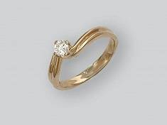 Кольцо из белого золота c бриллиантом 32К670252
