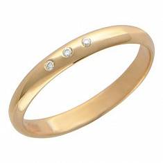 Обручальные кольца прочие из красного золота c бриллиантом 01О610138