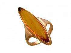 Кольцо из красного золота c янтарём 51К413028