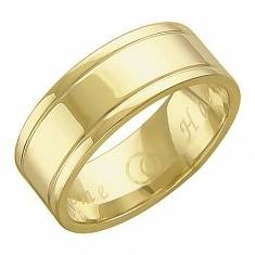Обручальные кольца из трубы из желтого золота 01О730092