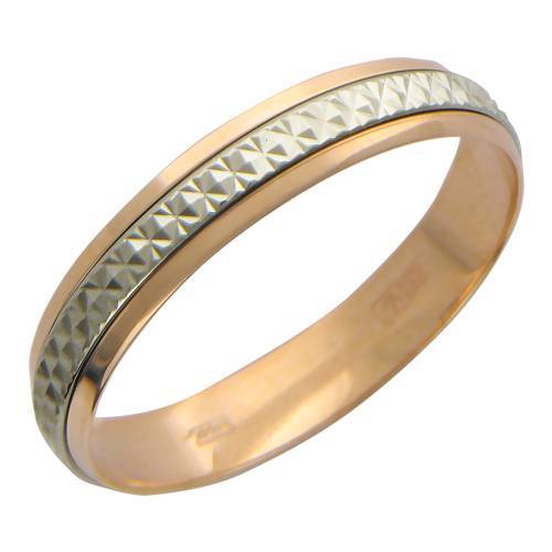 Обручальные кольца крутящиеся из комбинированного золота 