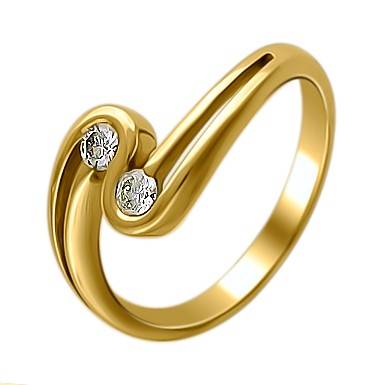 Кольцо из красного золота c бриллиантом 32К610558 фото