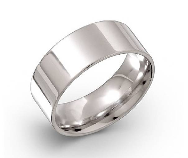 Обручальное кольцо плоское широкое фото