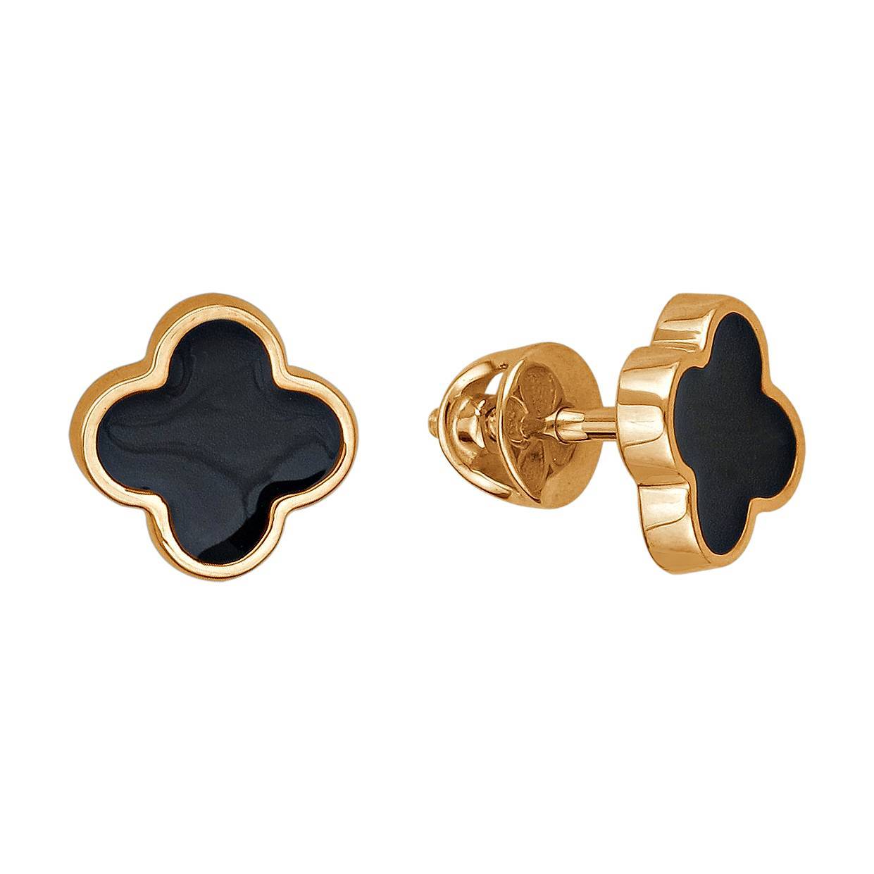 Пусеты из красного золота 