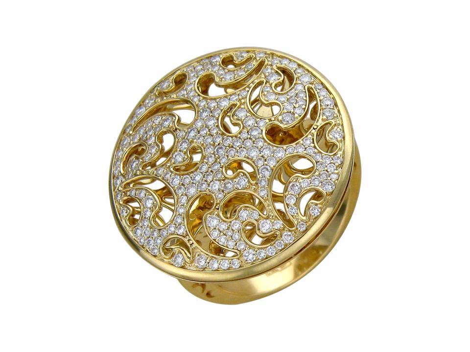 Кольцо из желтого золота c бриллиантом 01К645637 фото