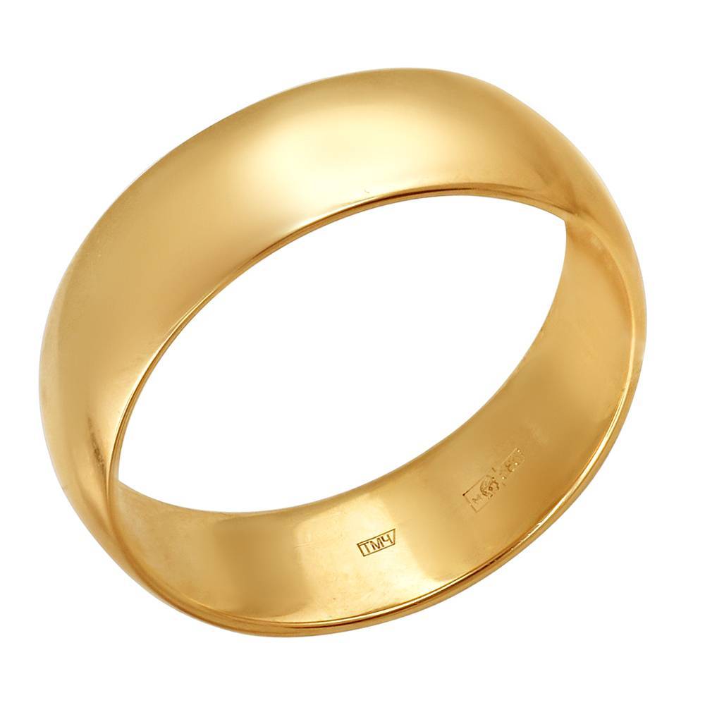 Обручальные кольца желтое золото