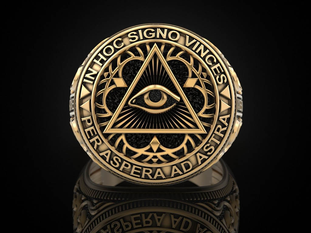 Классическое масонское кольцо 