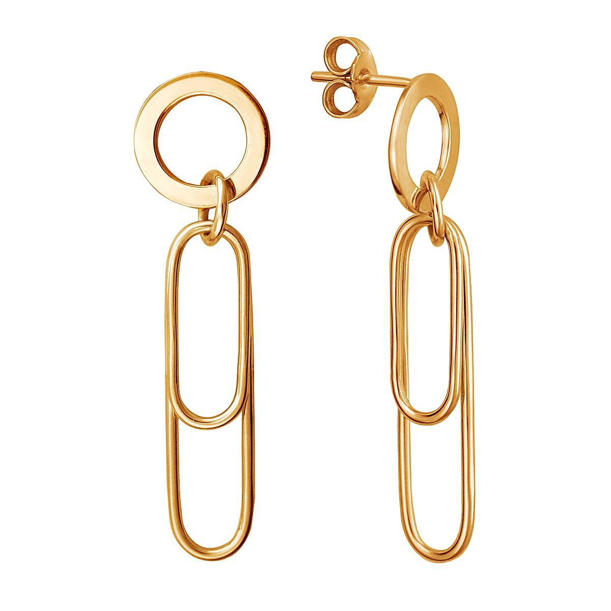 Пусеты из красного золота 