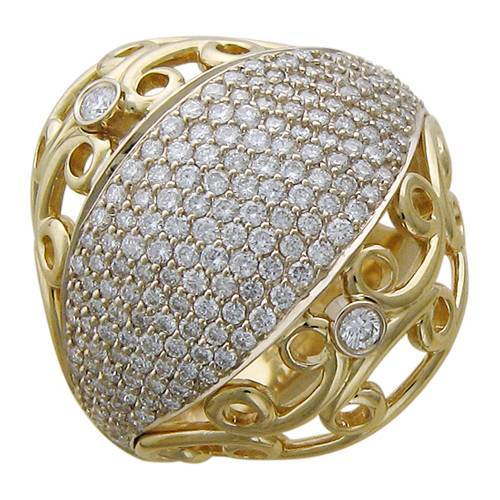 Кольцо из комбинированного золота c бриллиантом 01К685564 фото