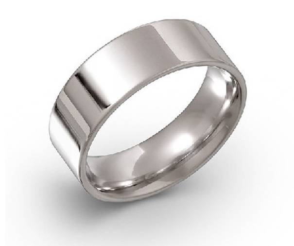плоское серебряное кольцо