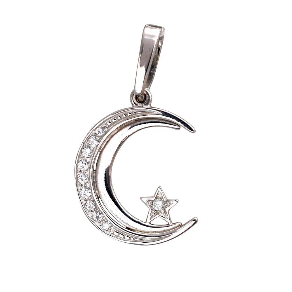 Подвески с мусульманской символикой из серебра c фианитом 01П150932 фото