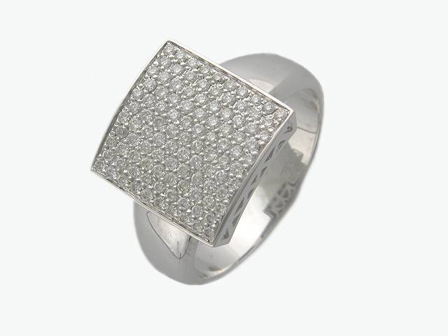 Кольцо из белого золота c бриллиантом 65К620124 фото