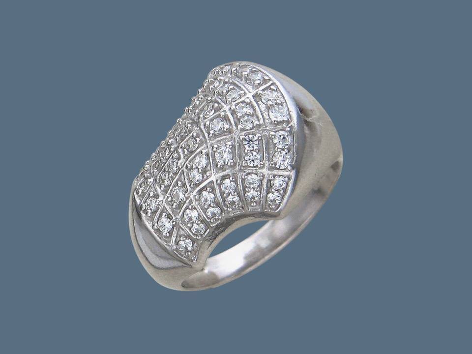 Кольцо из серебра c фианитом Д6К1502509Л фото