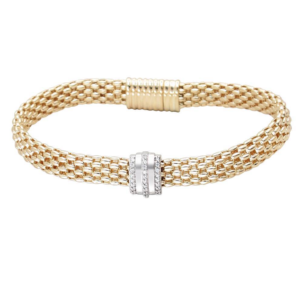 Браслеты декоративные прочие из комбинированного золота c фианитом 