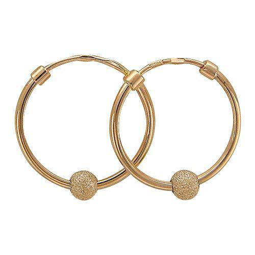 Серьги конго из красного золота 