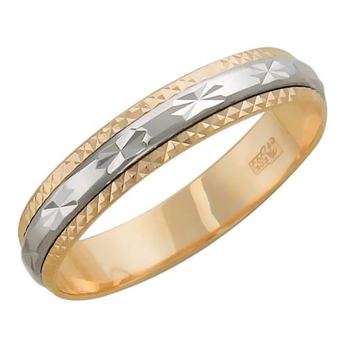 Обручальные кольца крутящиеся из комбинированного золота 