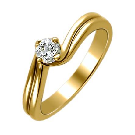 Кольцо из белого золота c бриллиантом 32К620252 фото