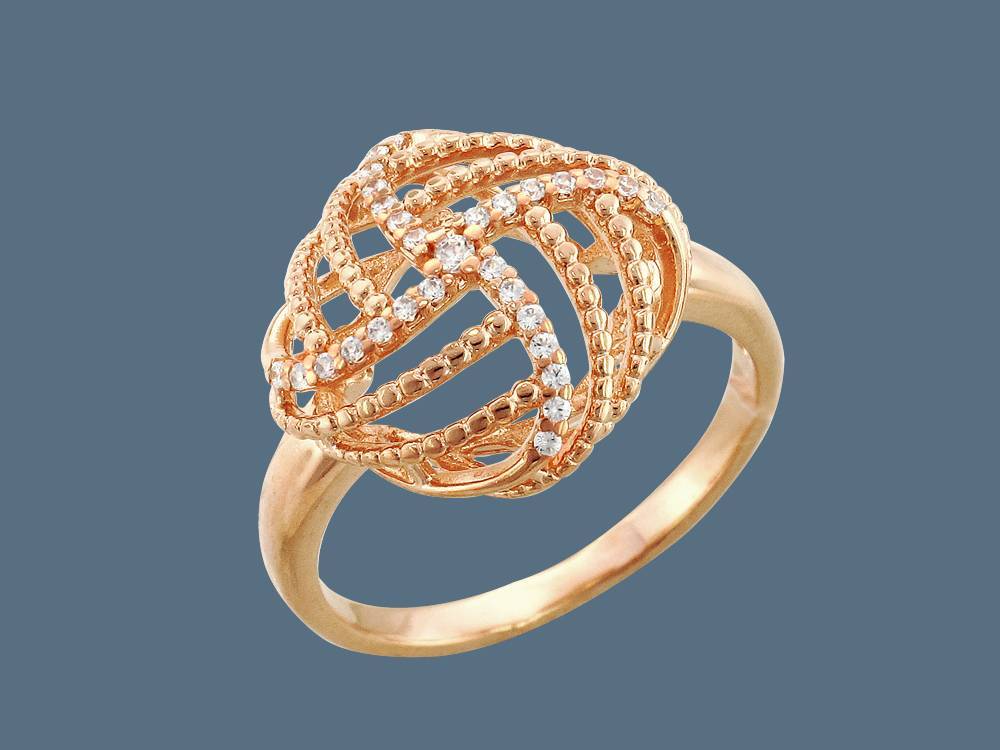 Кольцо из серебра c фианитом 