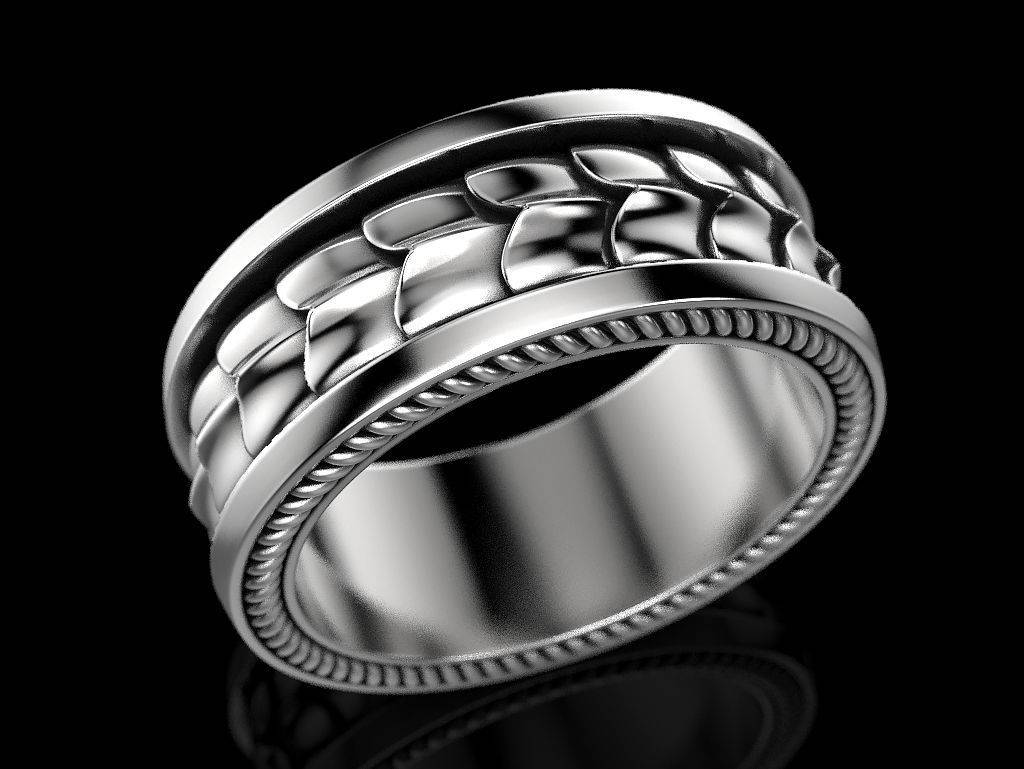 Обручальное кольцо кожа дракона 