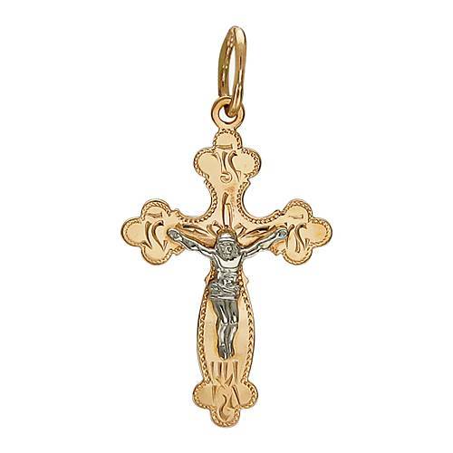 Крест из комбинированного золота 