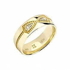 Обручальные кольца прочие из желтого золота c бриллиантом 01О630334