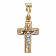 Крест из комбинированного золота 01Р060718