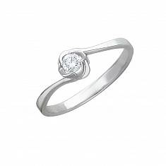 Кольцо из серебра c фианитом 01К155759