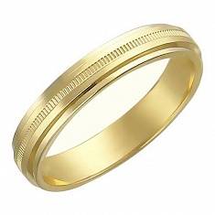 Обручальные кольца из трубы из желтого золота 01О730230