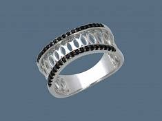 Кольцо из серебра c фианитом Р3К2501240