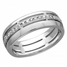 Обручальные кольца прочие из белого золота c бриллиантом 01О620453