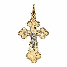 Крест из комбинированного золота 01Р760628