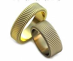 Обручальные кольца плоские с волнами В-4-206