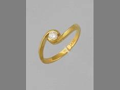 Кольцо из желтого золота c бриллиантом 32К640463